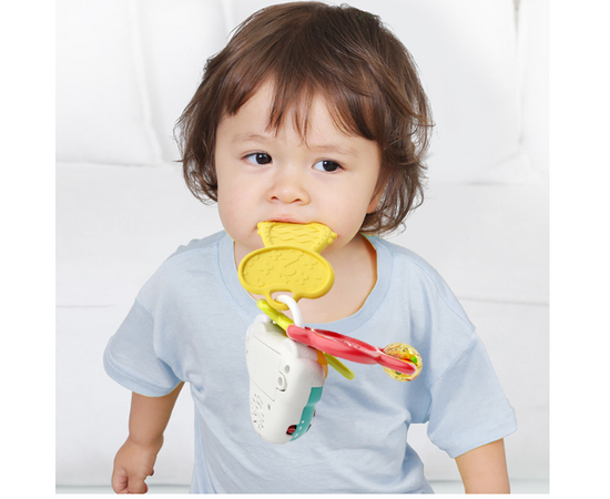 Музыкальная погремушка «Машинка с ключиками» с подсветкой и звуками от бренда Hola Toys