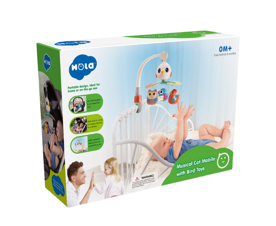 Мобиль для детской кроватки «Карусель с птичками» от бренда Hola Toys