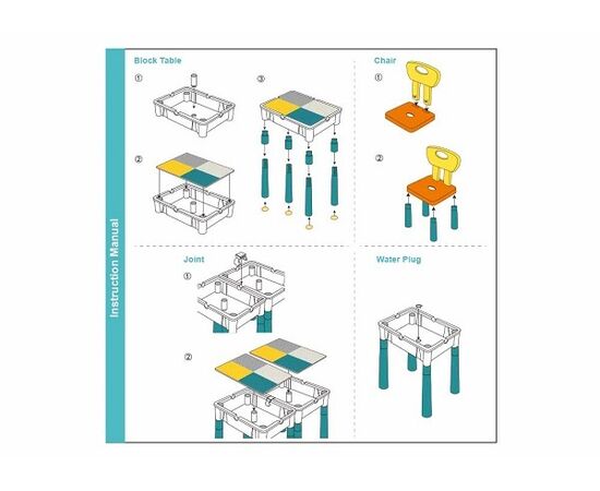 Столик игровой с конструктором 9 в 1 от бренда Sluban