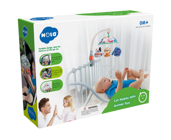 Мобиль для детской кроватки «Карусель с животными» от бренда Hola Toys