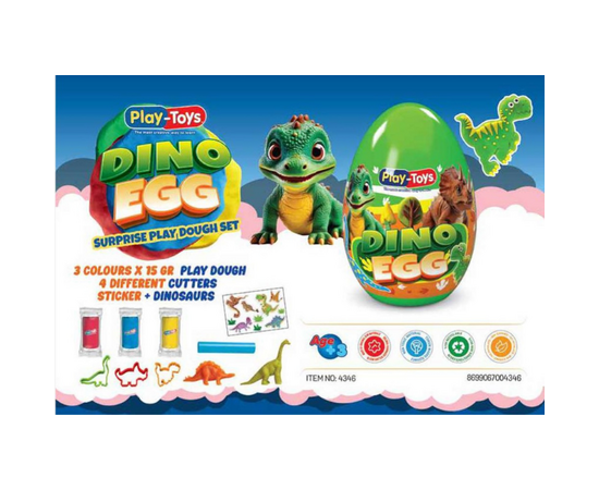Набор для лепки в яйце «Динозавры» от бренда Play-Toys