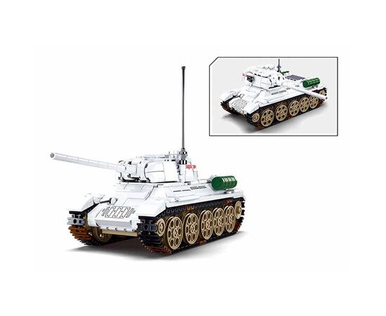 Конструктор от бренда Sluban “Танк T-34/85 из Битвы за Будапешт”, 518 элементов
