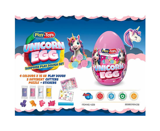 Набор для лепки в яйце «Единорог» от бренда Play-Toys