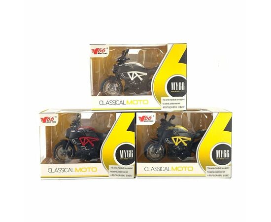 1:14 Металлический мотоцикл со звуком и светом, в ассортименте