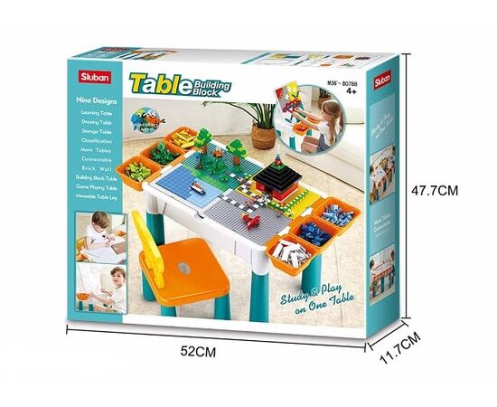 Столик игровой с конструктором 9 в 1 от бренда Sluban