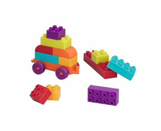 Набор "Тележка с конструктором" от бренда battat, 54 детали