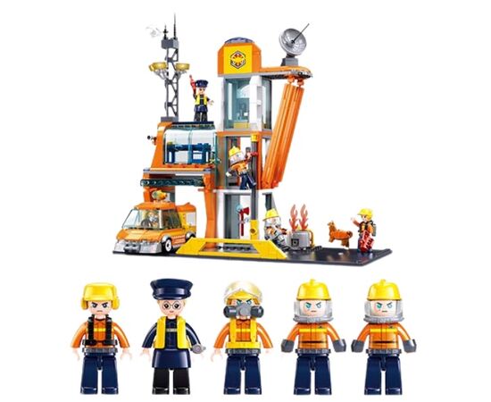 Конструктор от бренда Sluban «Пожарная часть», 407 элементов