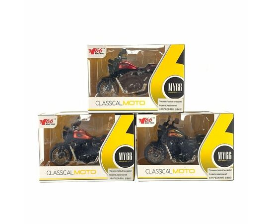 Металлический мотоцикл со звуком и светом, в ассортименте