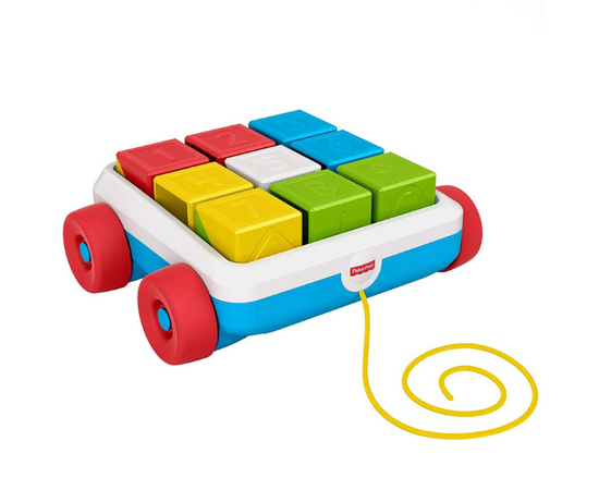 Каталка с конструктором, 9 блоков от бренда Fisher-Price