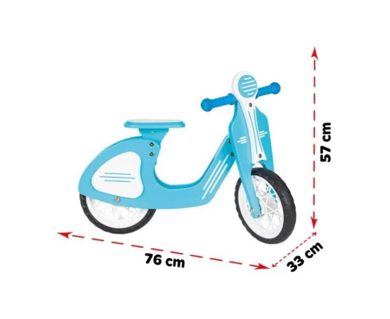 Ретро-велосипед без педалей, с EVA колесами, синий/розовый от бренда Pilsan