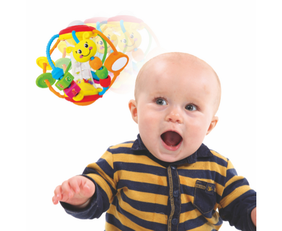 Развивающая погремушка «Весёлый мячик» от бренда Hola Toys