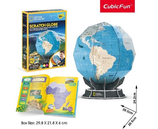 3D пазл “Структура Земли” от бренда CubicFun, 32 элемента