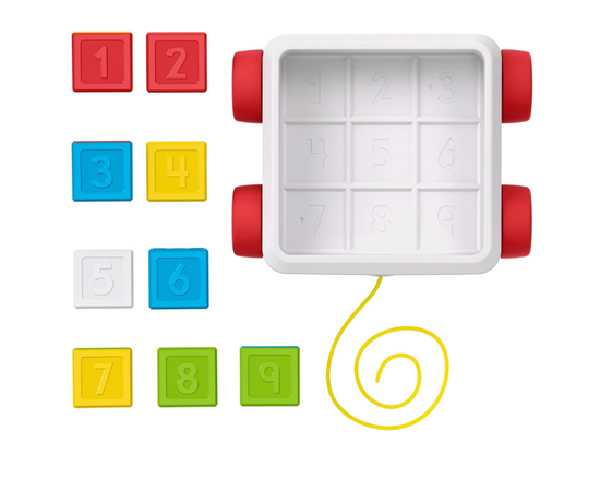 Каталка с конструктором, 9 блоков от бренда Fisher-Price